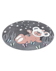 Tapis Rond pour chambre d'enfant Ourson Gris et Blanc – STUDIO DECO