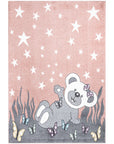 Tapis pour chambre d'enfant Ourson Rose et Blanc – STUDIO DECO