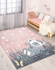 Tapis pour chambre d'enfant Ourson Rose et Blanc – STUDIO DECO