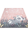 Tapis pour chambre d'enfant Ourson Rose et Blanc – STUDIO DECO