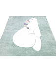 Tapis pour chambre d'enfant Vert Motif Ours Blanc – STUDIO DECO
