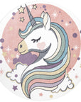 Tapis Rond pour chambre d'enfant Blanc Motif Licorne Multicolore – STUDIO DECO