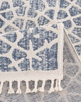 Tapis Scandi à franges tressées - Bleu – STUDIO DECO