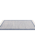 Tapis Lignes à franges tressées - Bleu – STUDIO DECO