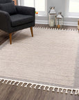 Tapis Lignes à franges tressées - Beige – STUDIO DECO