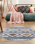 Tapis rond à relief AMORE 2 Multicolore – STUDIO DECO