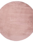 Tapis de Fourrure Rond Velours Rose Poudré – STUDIO DECO