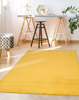 Tapis de Fourrure Velours - Jaune Poussin – STUDIO DECO