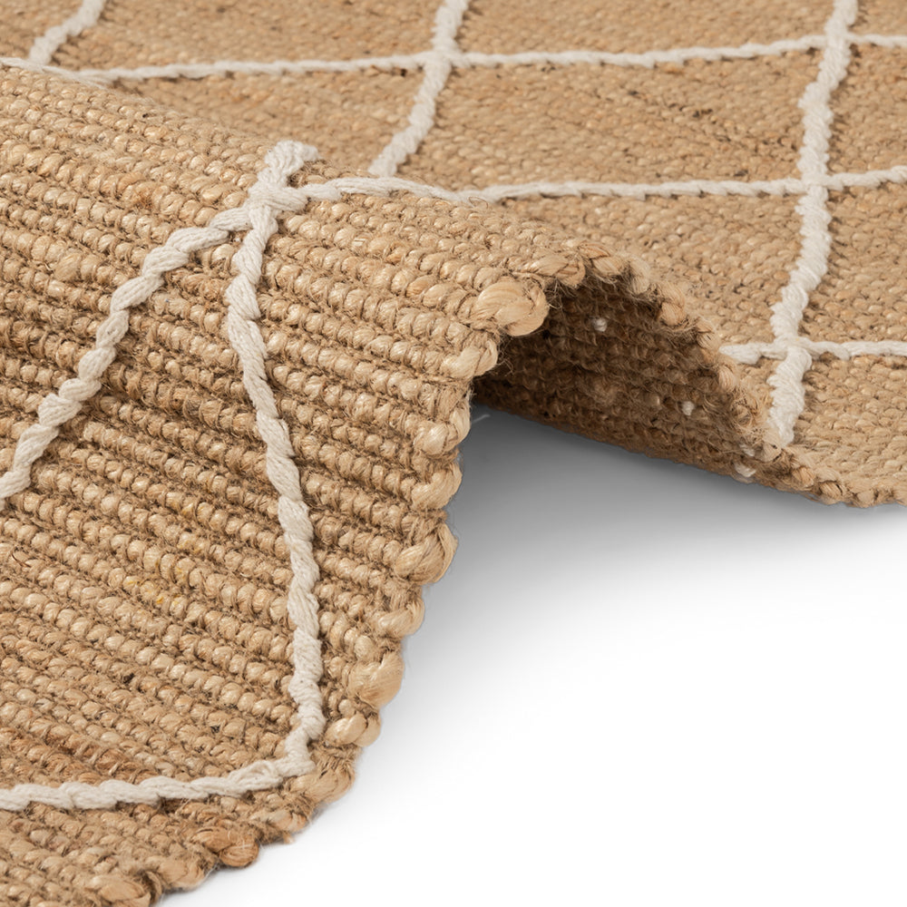 Tapis en Jute KUNU motifs en Relief – STUDIO DECO