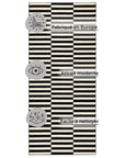 Tapis tissé plat rayé Noir et Blanc MALMÖ – STUDIO DECO