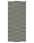 Tapis tissé plat rayé Noir et Blanc MALMÖ – STUDIO DECO
