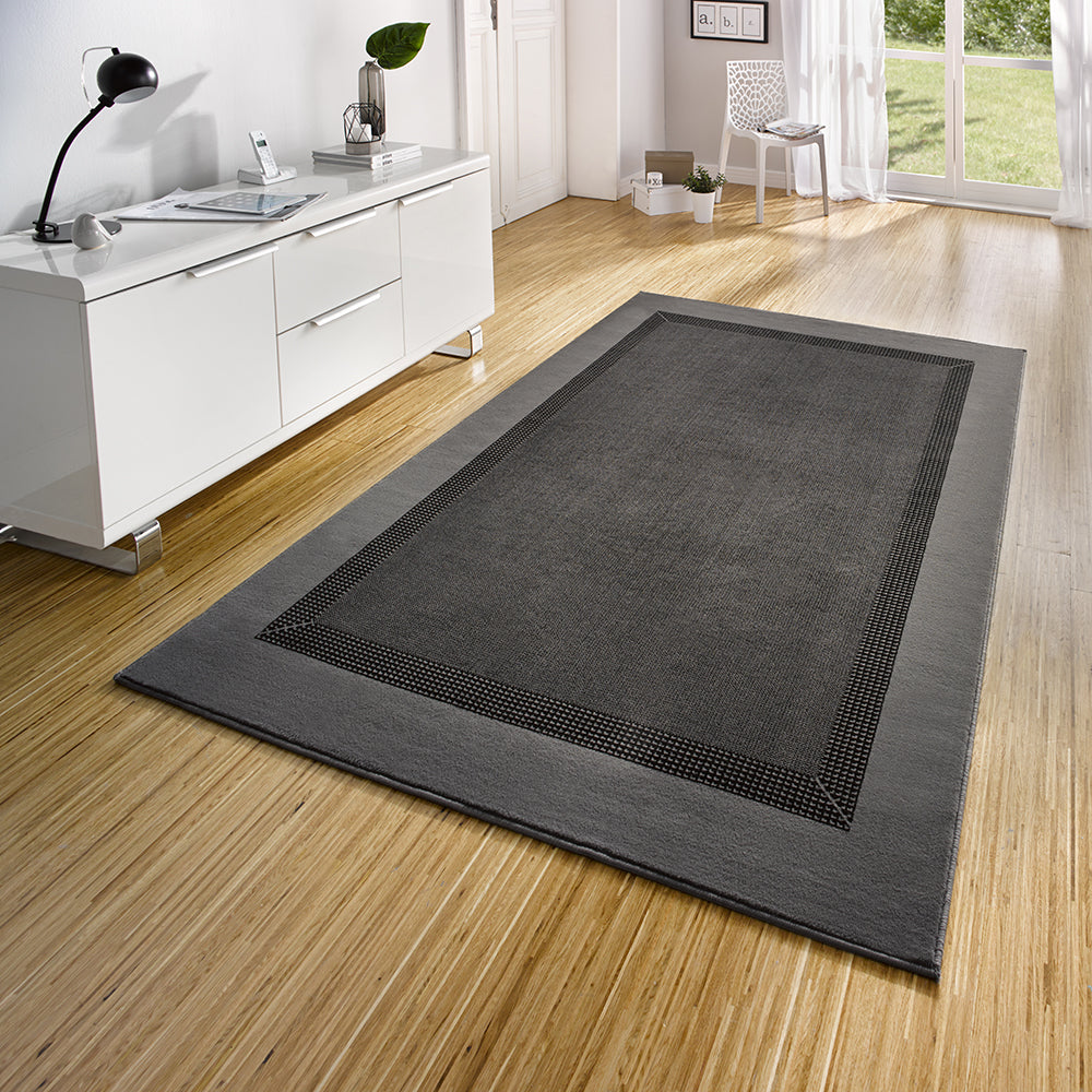 Tapis uni à poils courts Gris