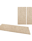 Pack de 3 Tapis de chambre bouclé tufté WOOL Beige – STUDIO DECO