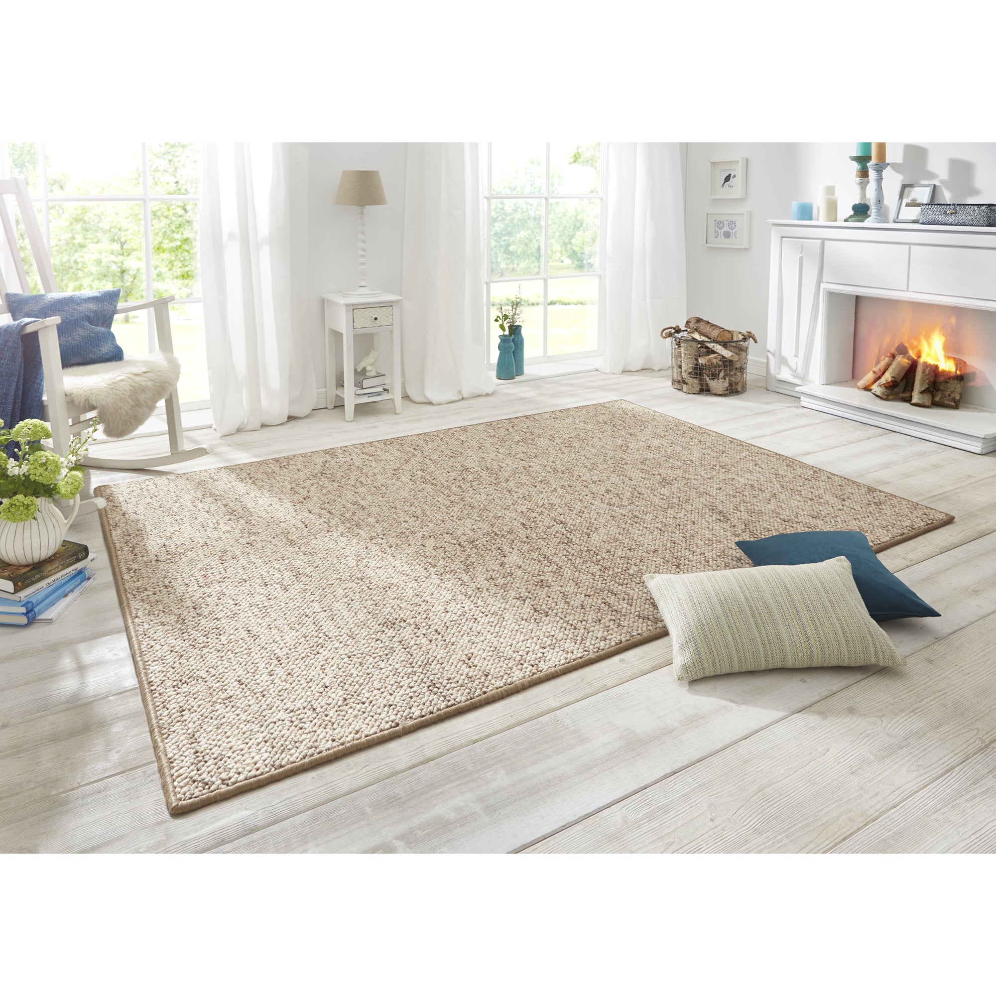 Tapis bouclé tufté WOOL Beige – STUDIO DECO