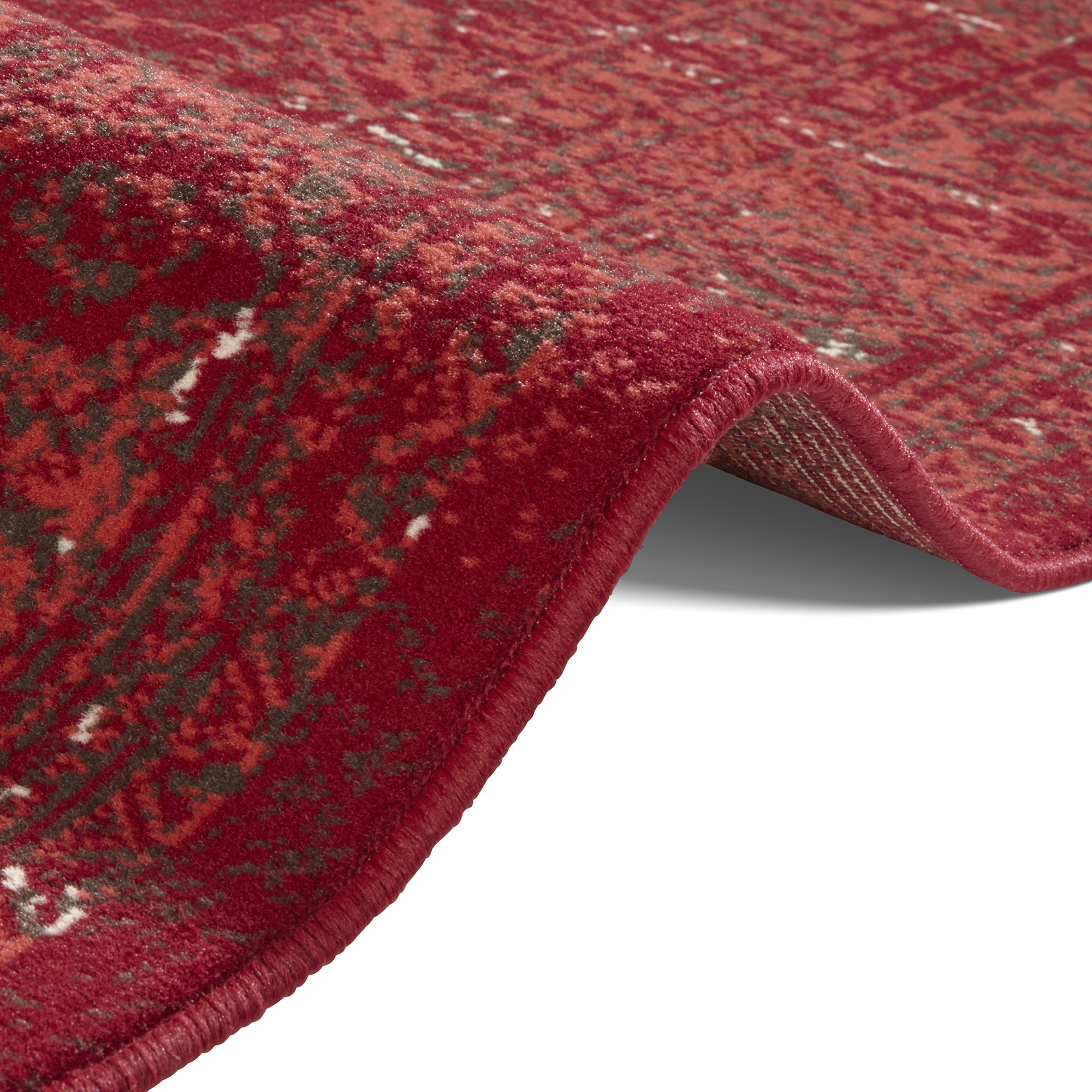 Tapis Design à poils ras ACRE - Rouge – STUDIO DECO