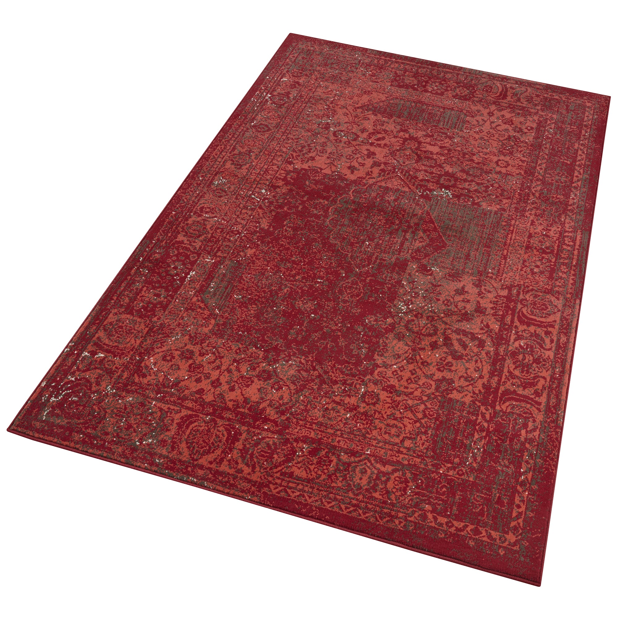 Tapis Design à poils ras ACRE - Rouge – STUDIO DECO