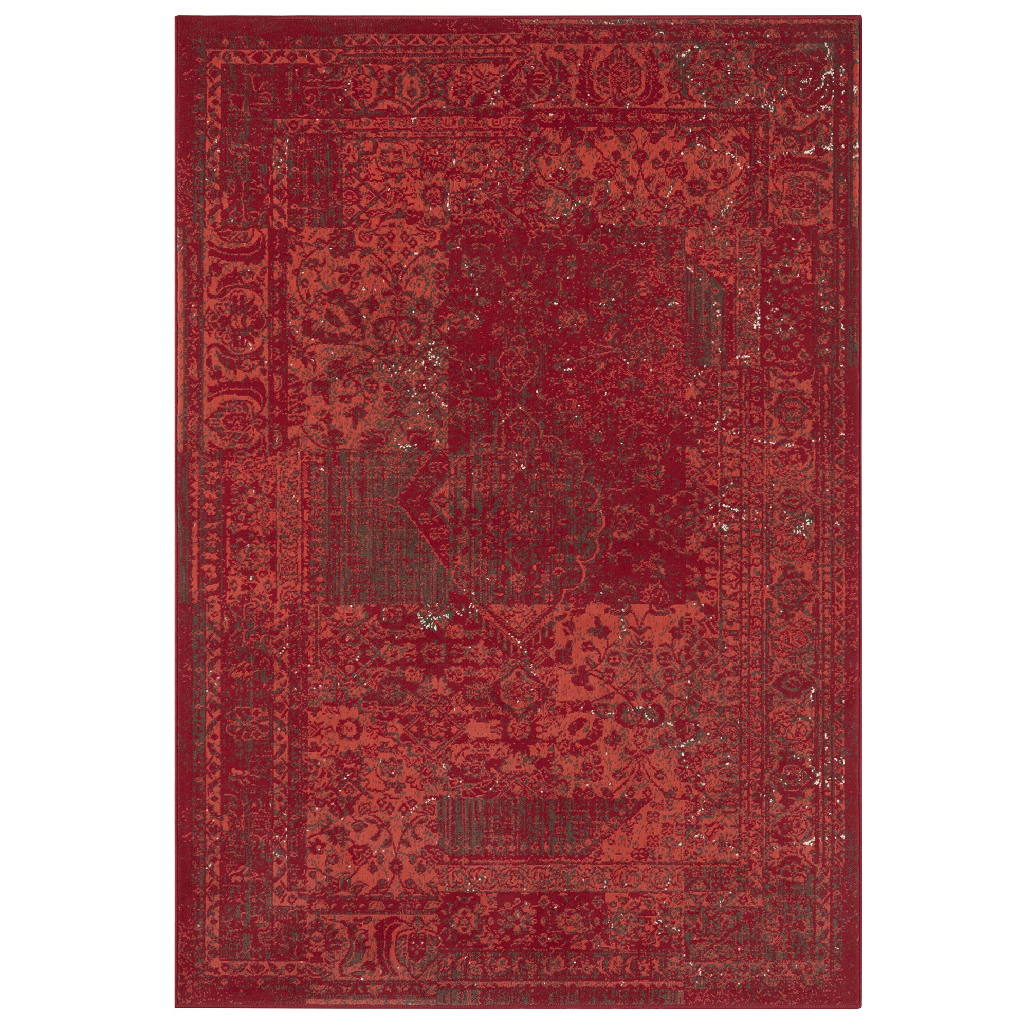 Tapis Design à poils ras ACRE - Rouge – STUDIO DECO