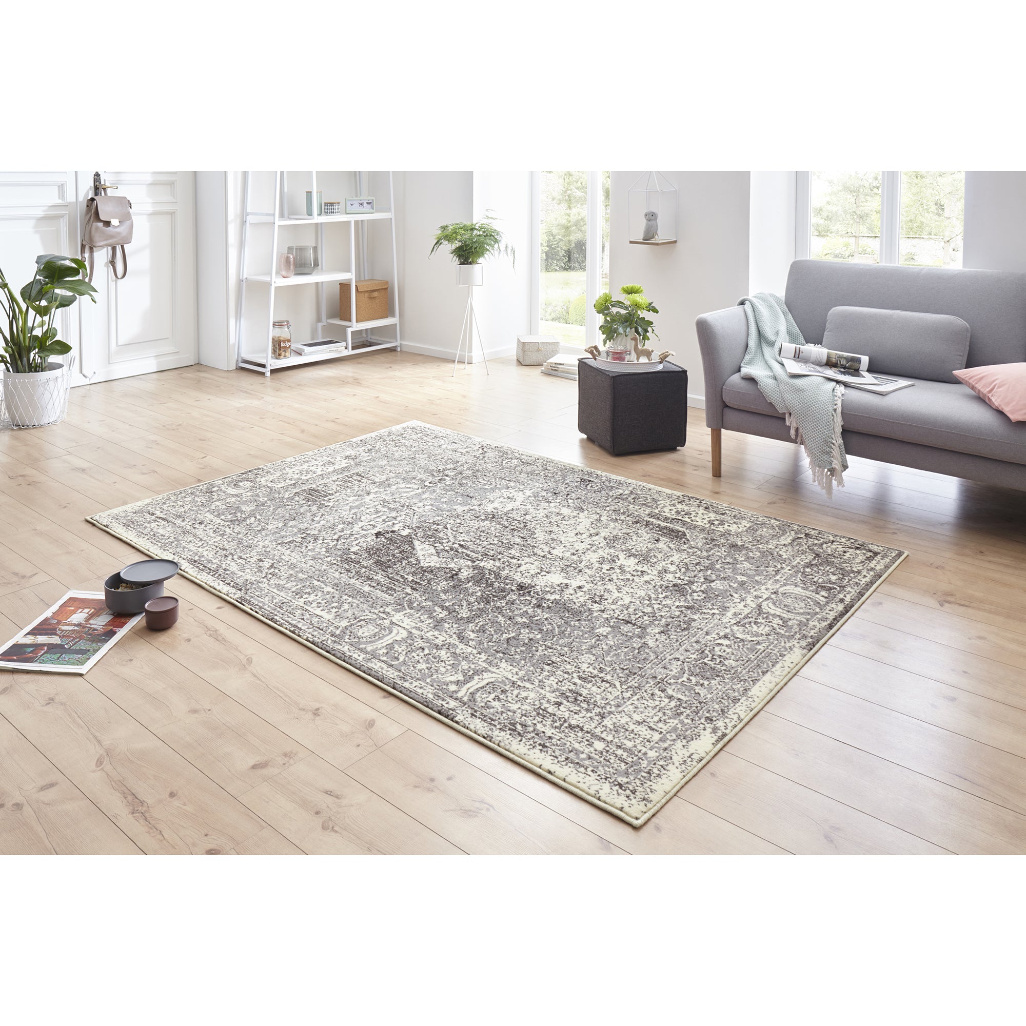 Tapis Design à poils ras ACRE crème – STUDIO DECO