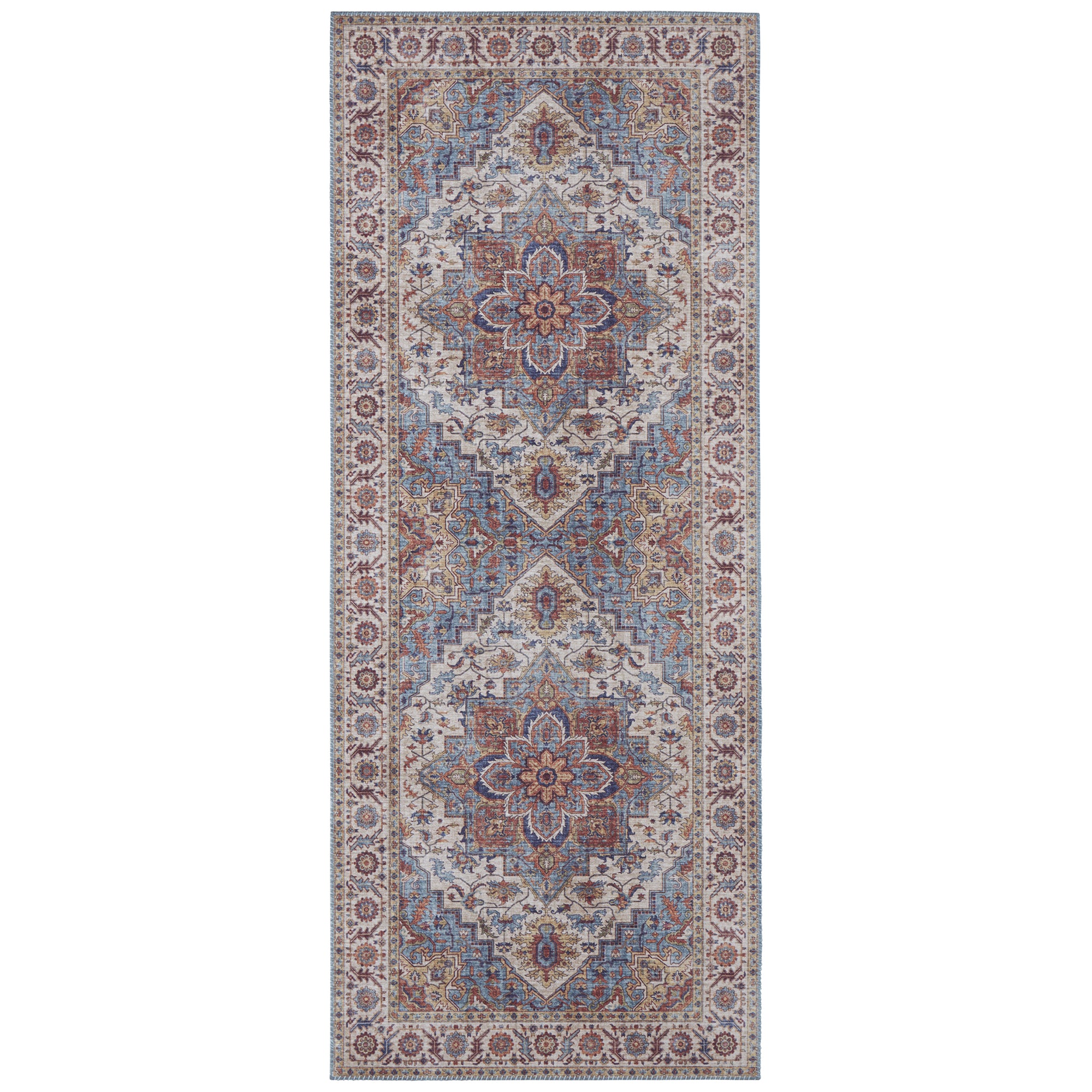 Tapis Vintage tissé plat Anthea Terra Turquoise – STUDIO DECO