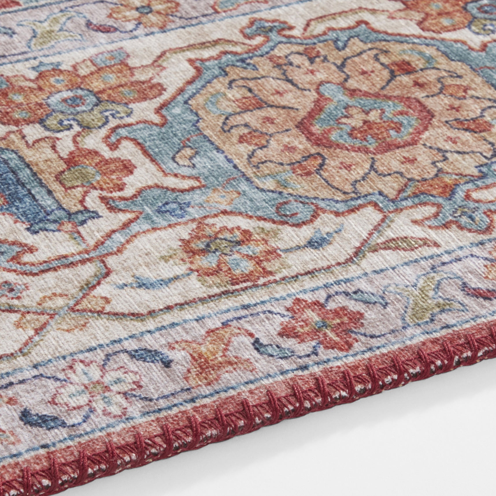 Tapis Vintage tissé plat Sylla Rouge Brique – STUDIO DECO