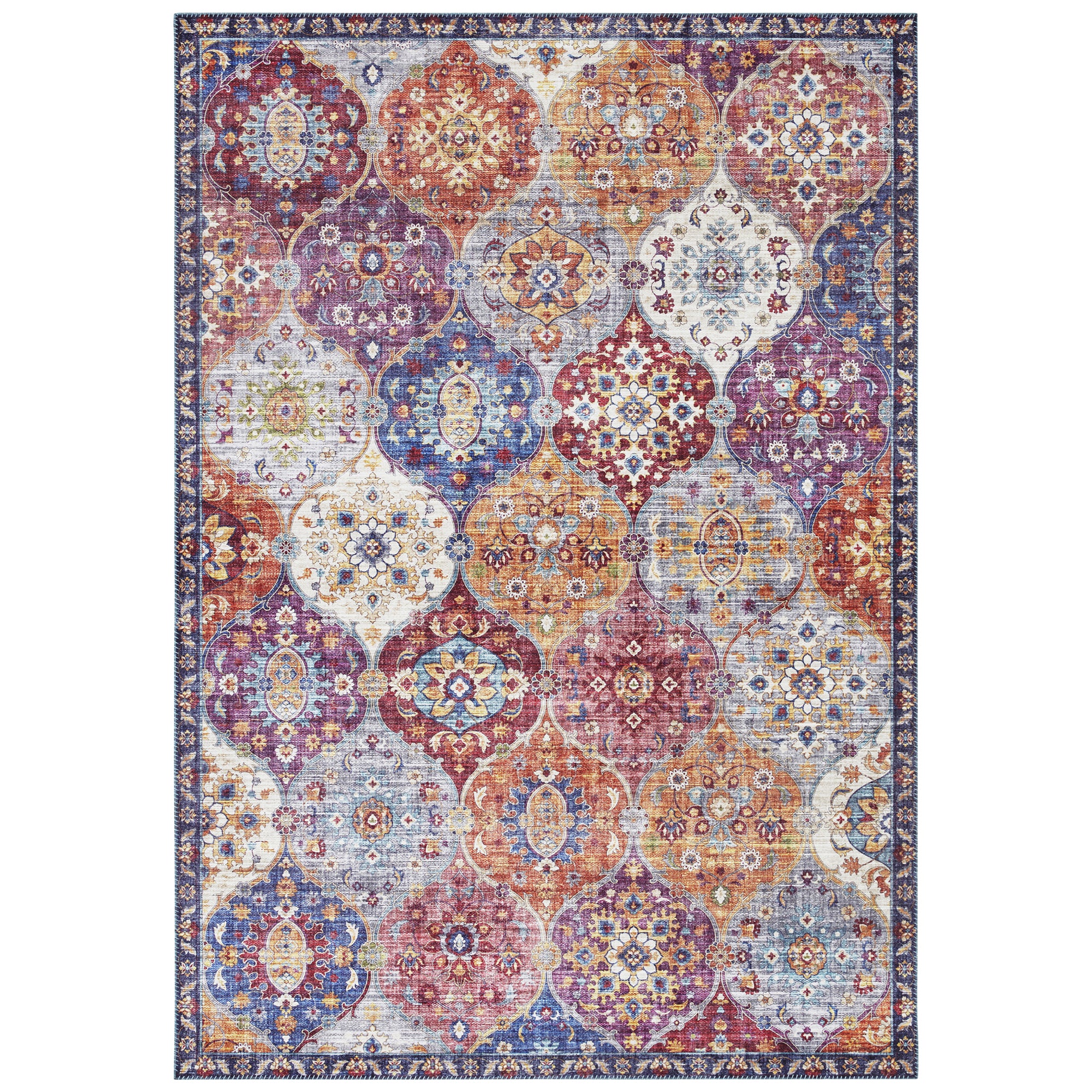 Tapis à motifs Alhambra Rouge - ELLE Decoration – STUDIO DECO