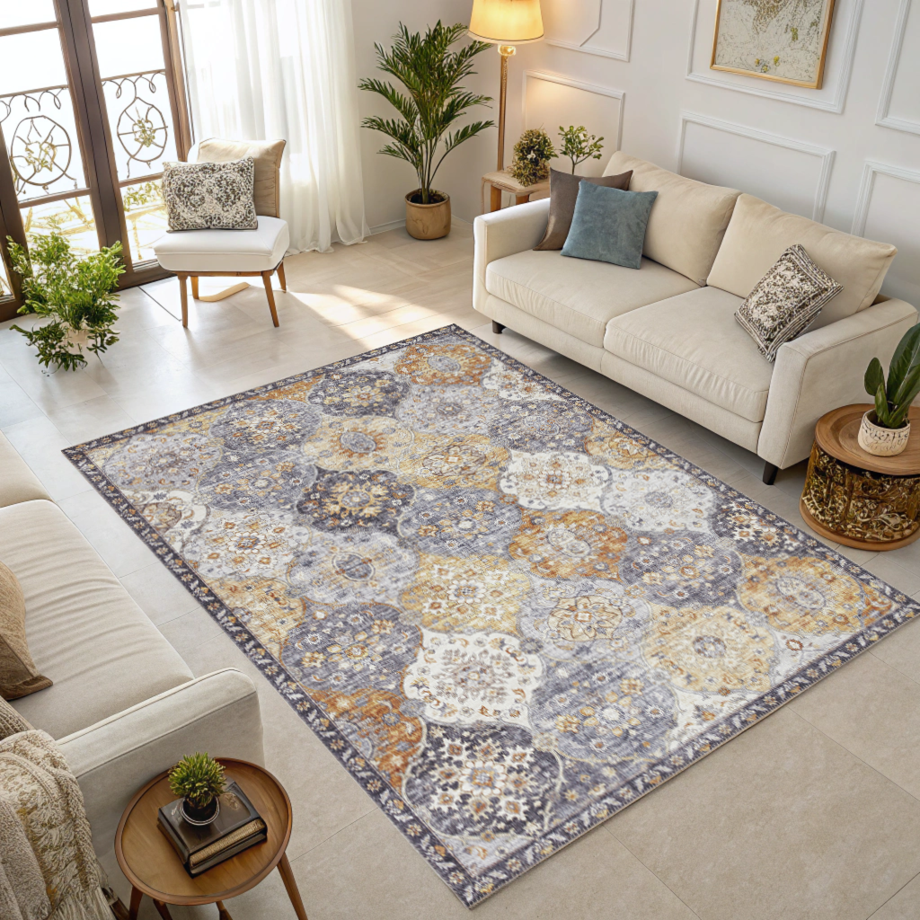 Tapis ANDALOUSIA Jaune Miel - Elle Décoration – STUDIO DECO