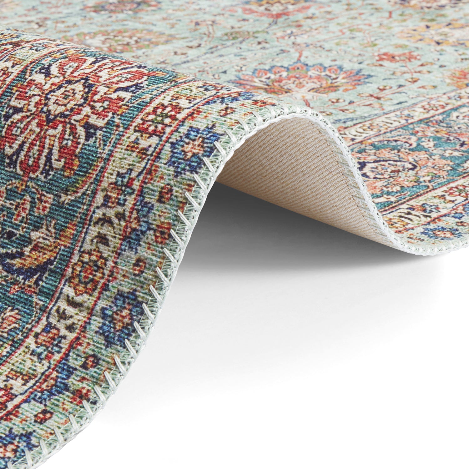 Tapis Kilim à motifs Vintage Jade Clair - ELLE Decoration – STUDIO DECO