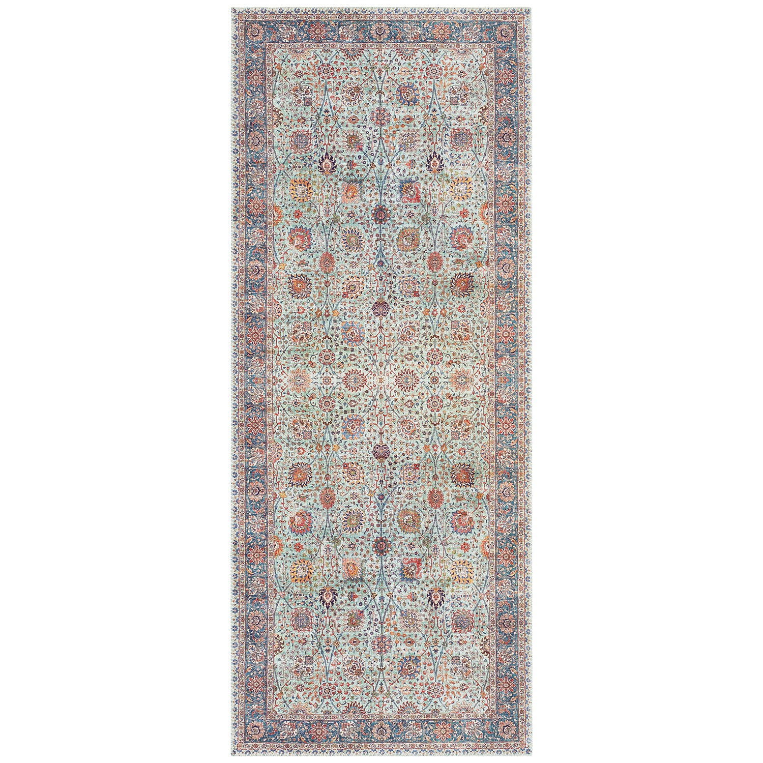 Tapis de couloir Kilim à motifs Vintage Jade Clair - ELLE Decoration – STUDIO DECO