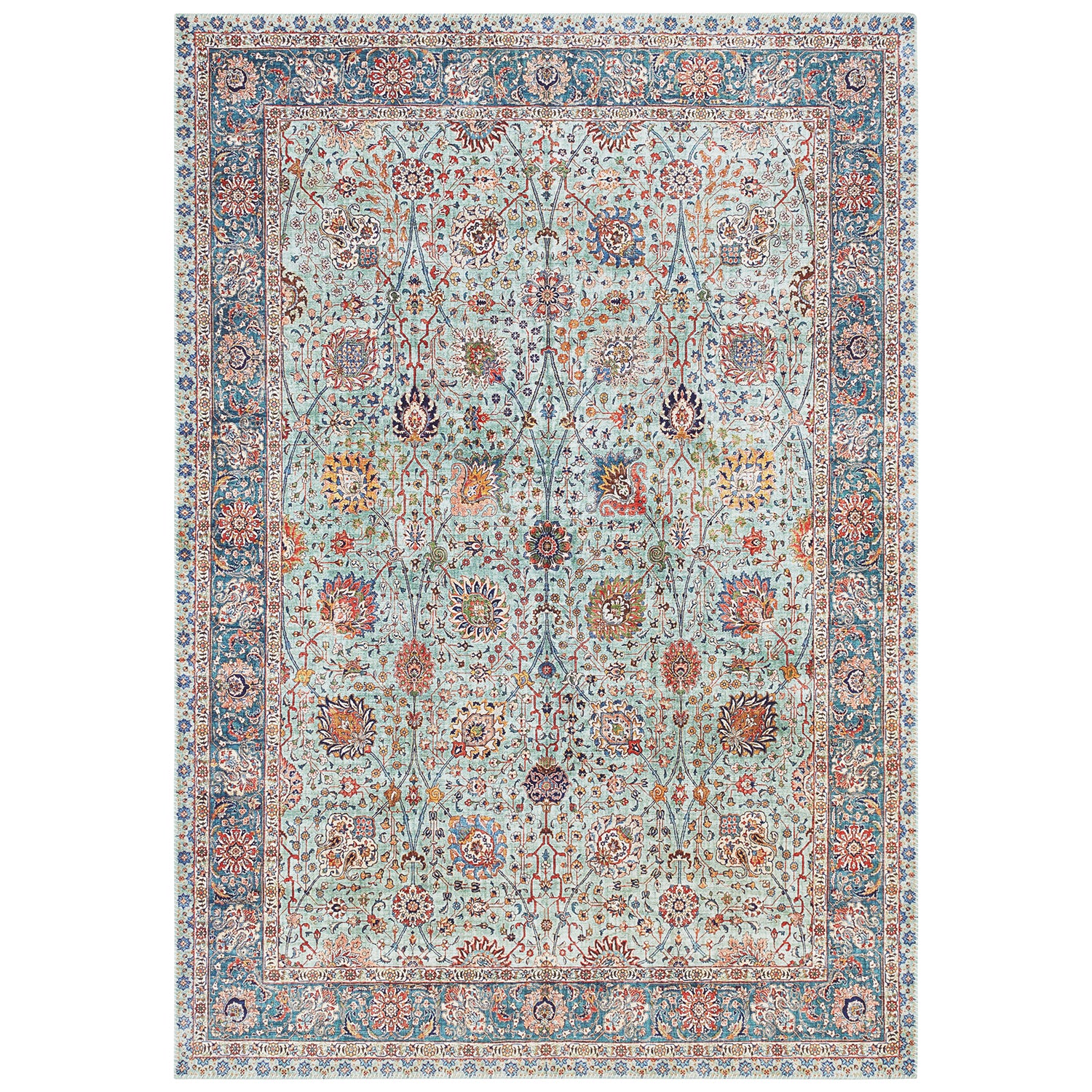 Tapis Kilim à motifs Vintage Jade Clair - ELLE Decoration – STUDIO DECO