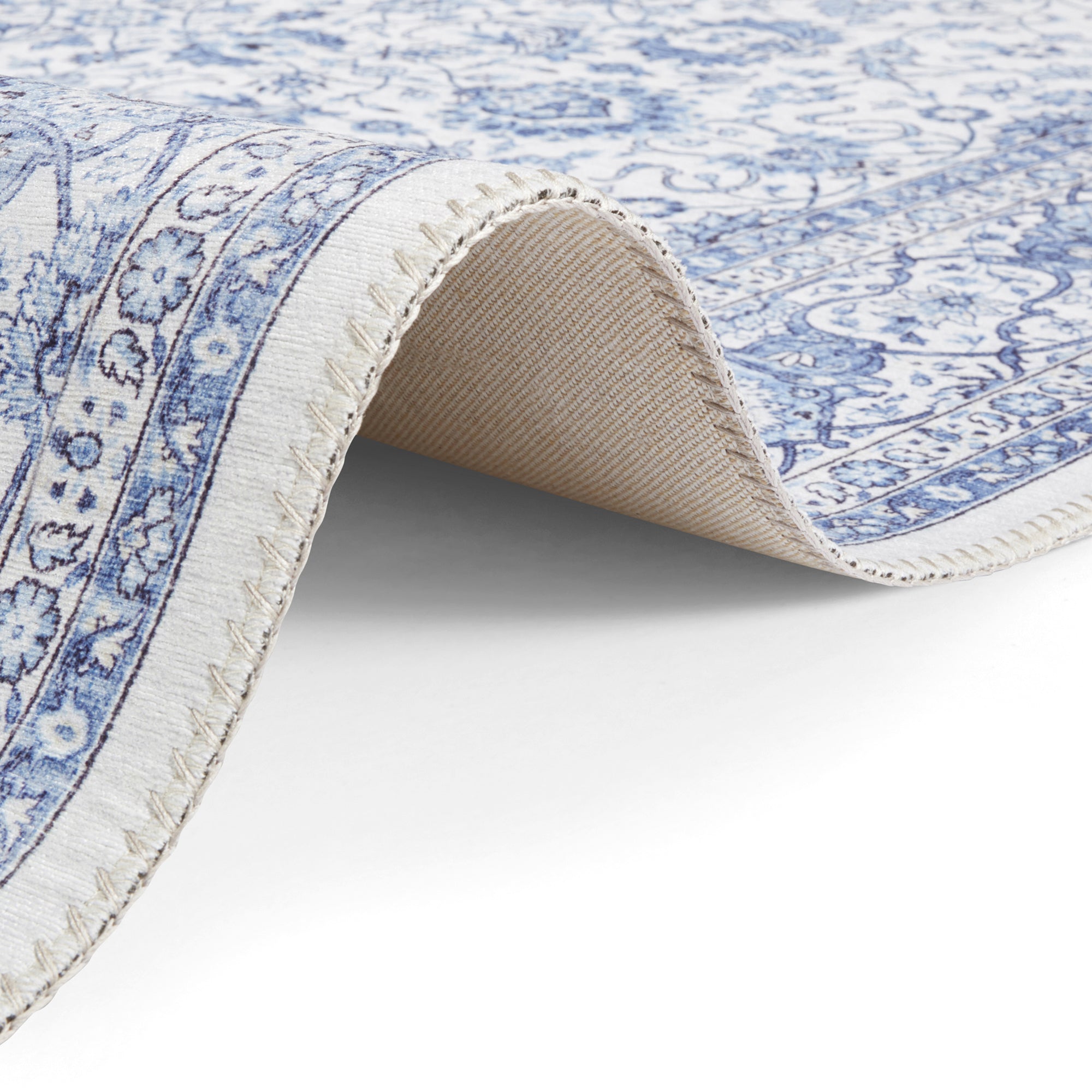 Tapis Kilim à motifs Vintage Bleu - ELLE Decoration – STUDIO DECO