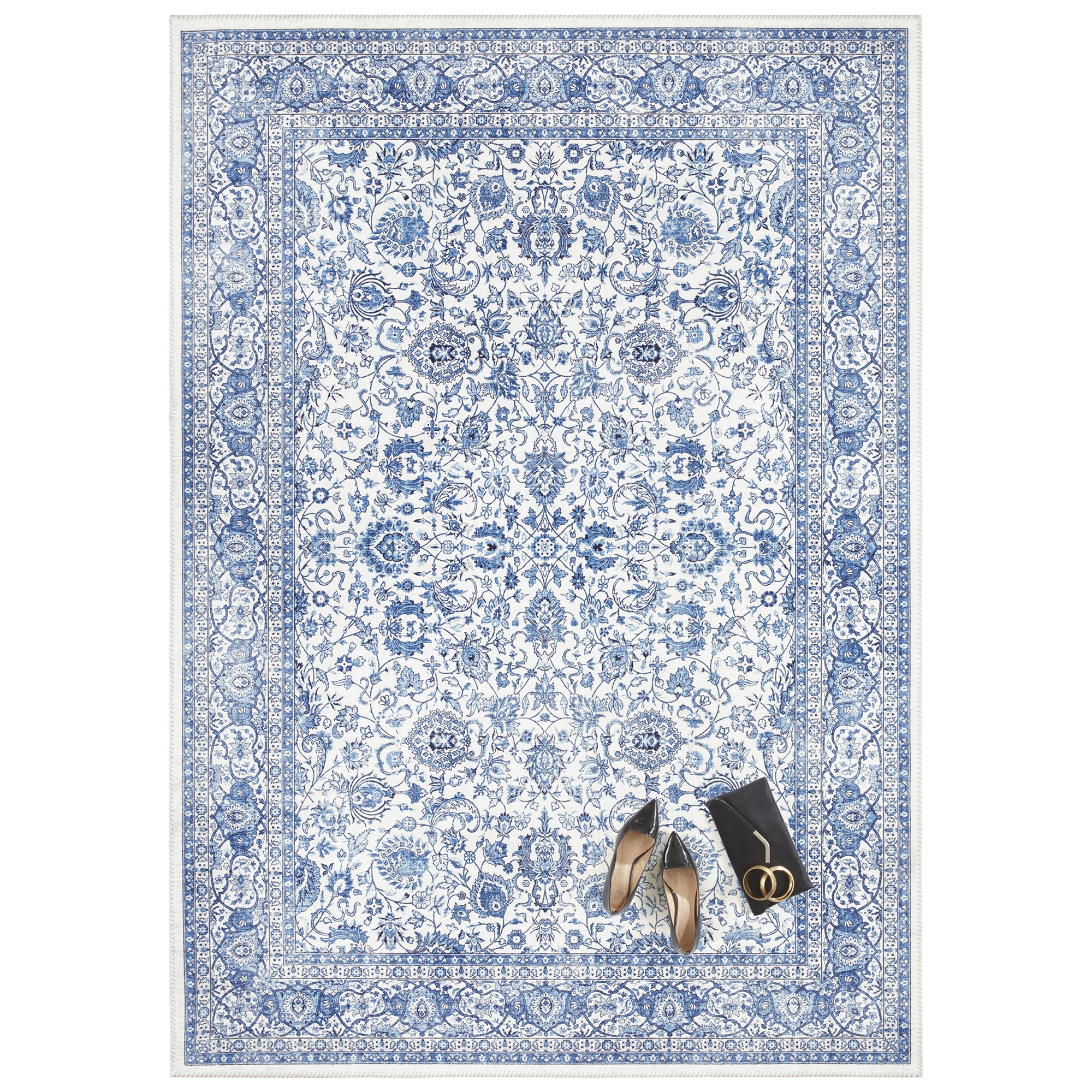 Tapis Kilim à motifs Vintage Bleu - ELLE Decoration – STUDIO DECO