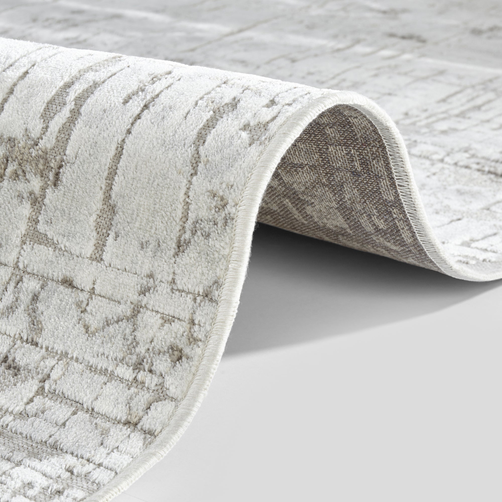 Tapis Viscose Abstrait Beige Cuivre – STUDIO DECO