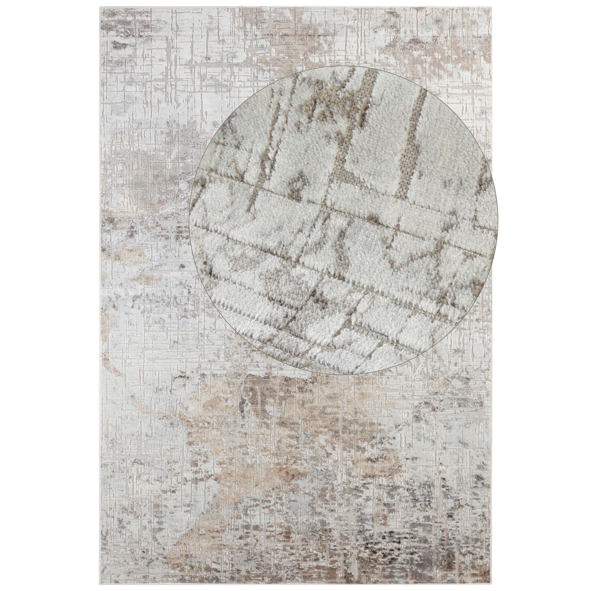 Tapis Viscose Abstrait Beige Cuivre – STUDIO DECO