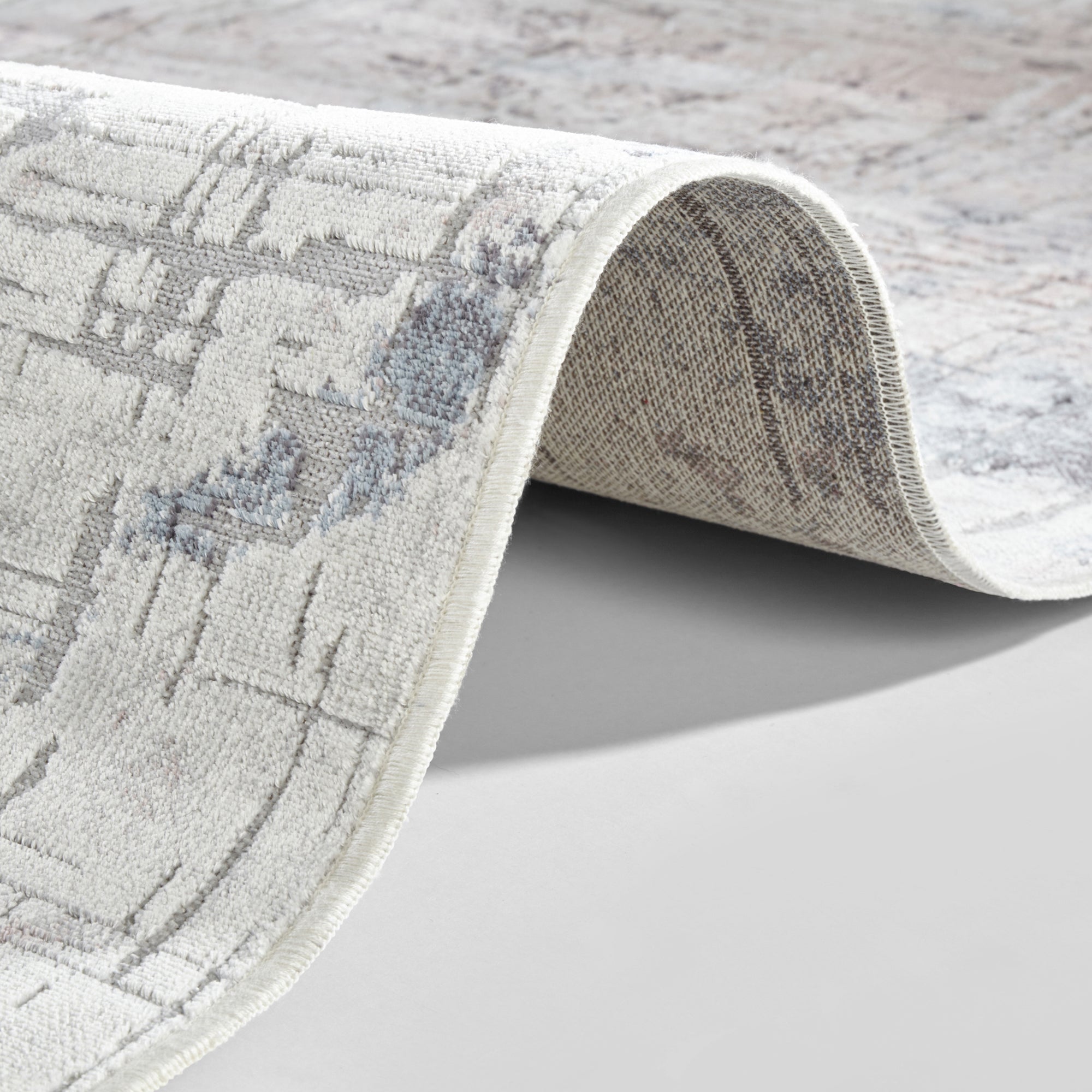 Tapis Viscose Abstrait Rose Bleu – STUDIO DECO