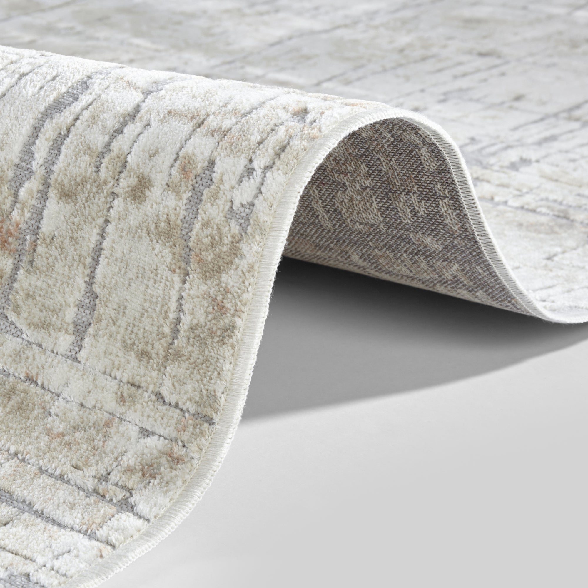 Tapis Viscose Abstrait Rose Pêche – STUDIO DECO