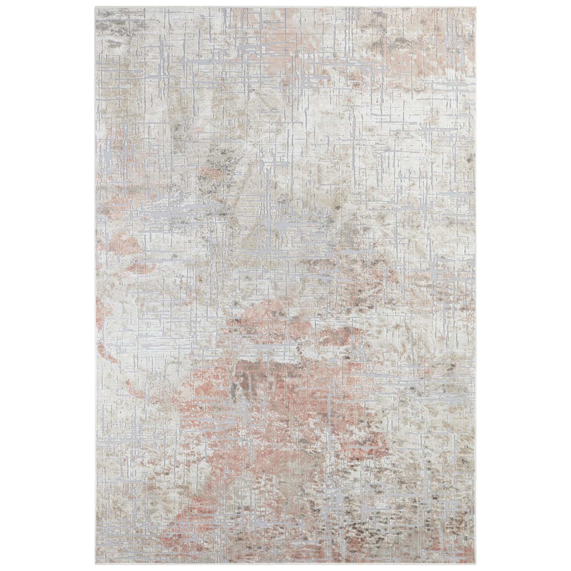 Tapis Viscose Abstrait Rose Pêche – STUDIO DECO