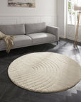 Tapis Rond à poils longs motifs Arcs – STUDIO DECO
