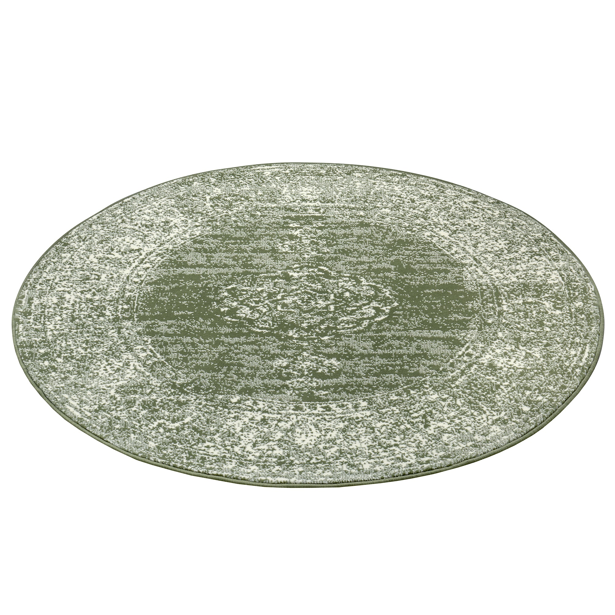 Tapis rond vintage médaillon Vert – STUDIO DECO
