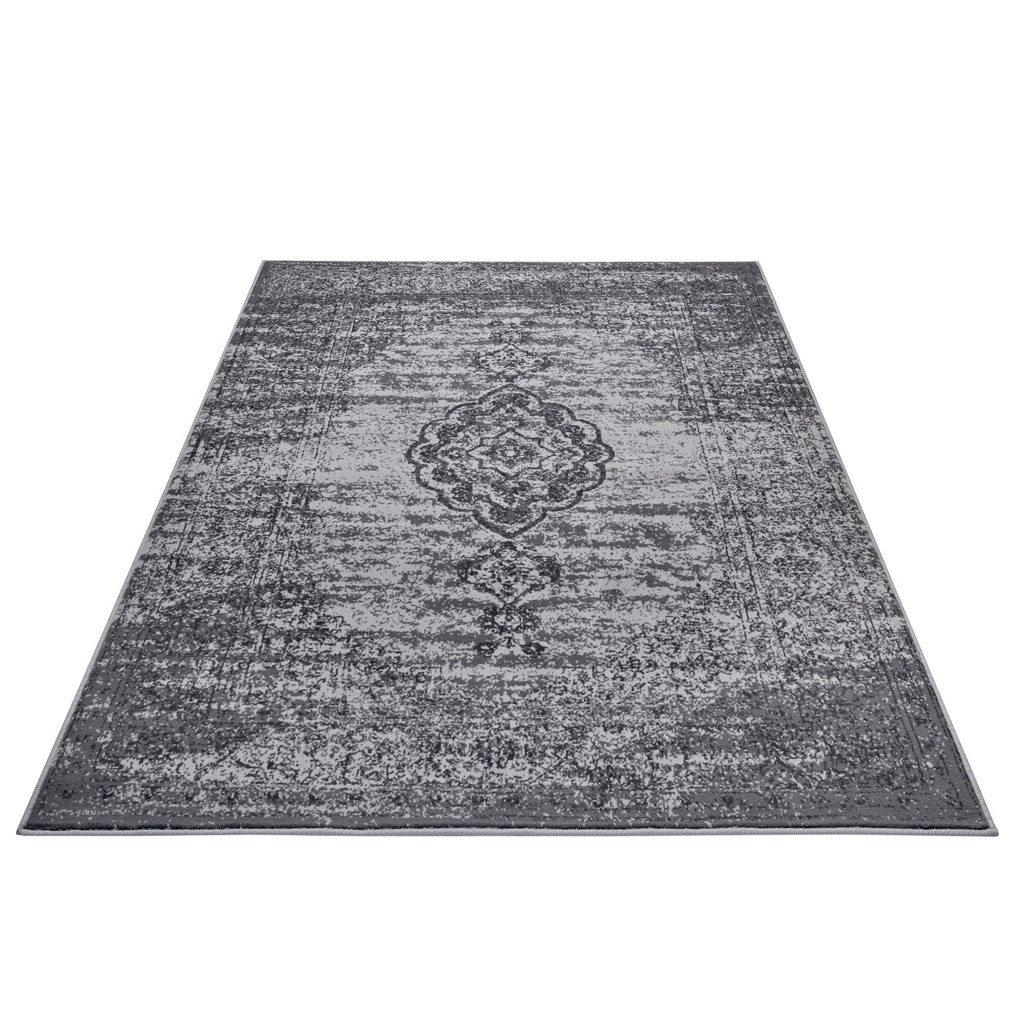 Tapis vintage médaillon Gris – STUDIO DECO