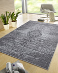 Tapis vintage médaillon Gris – STUDIO DECO