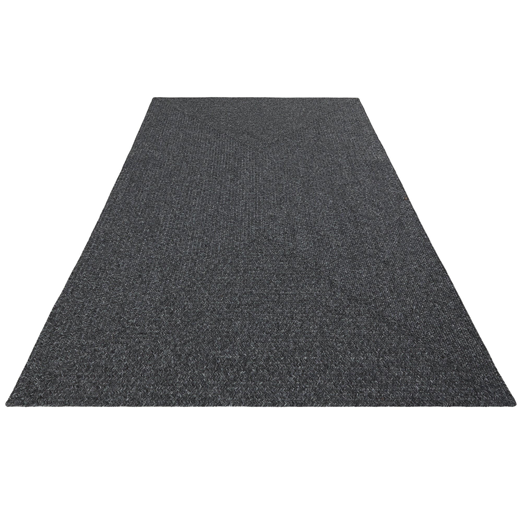 Tapis d'extérieur aspect jute ZADO Anthracite – STUDIO DECO