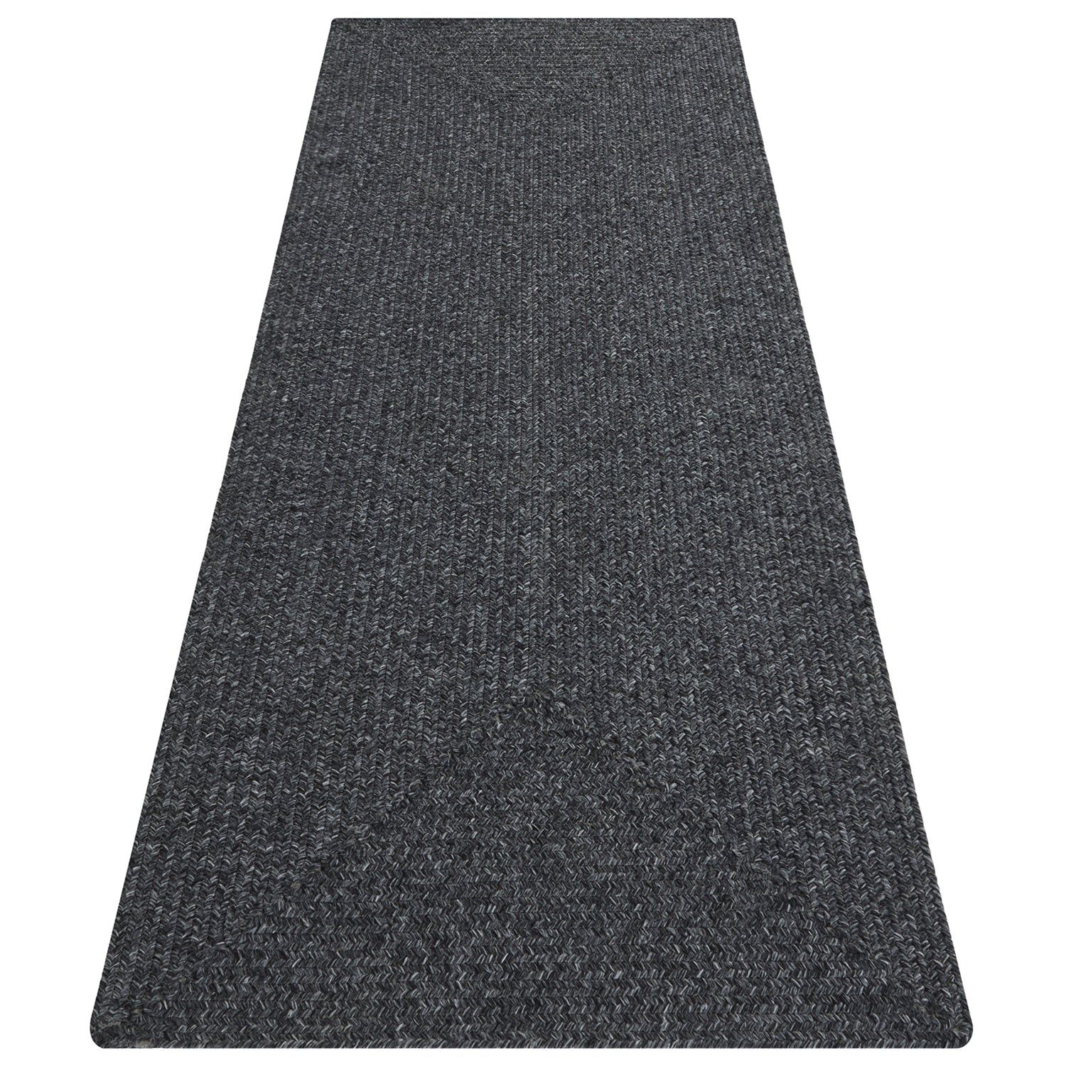 Tapis de couloir aspect jute Anthracite – STUDIO DECO
