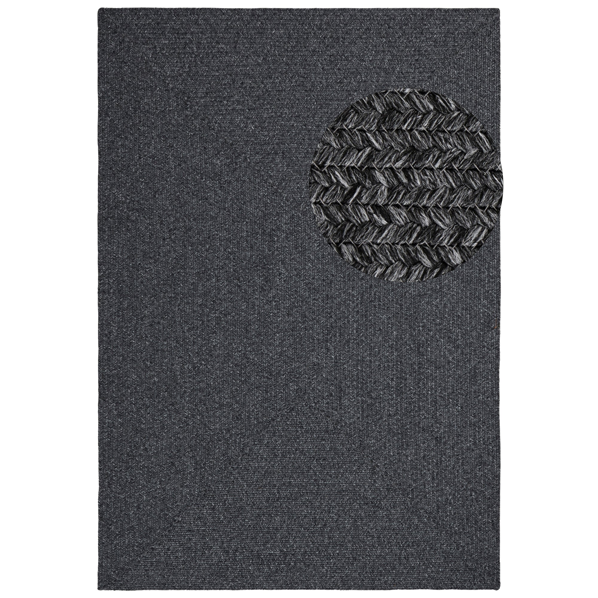 Tapis d'extérieur aspect jute ZADO Anthracite – STUDIO DECO