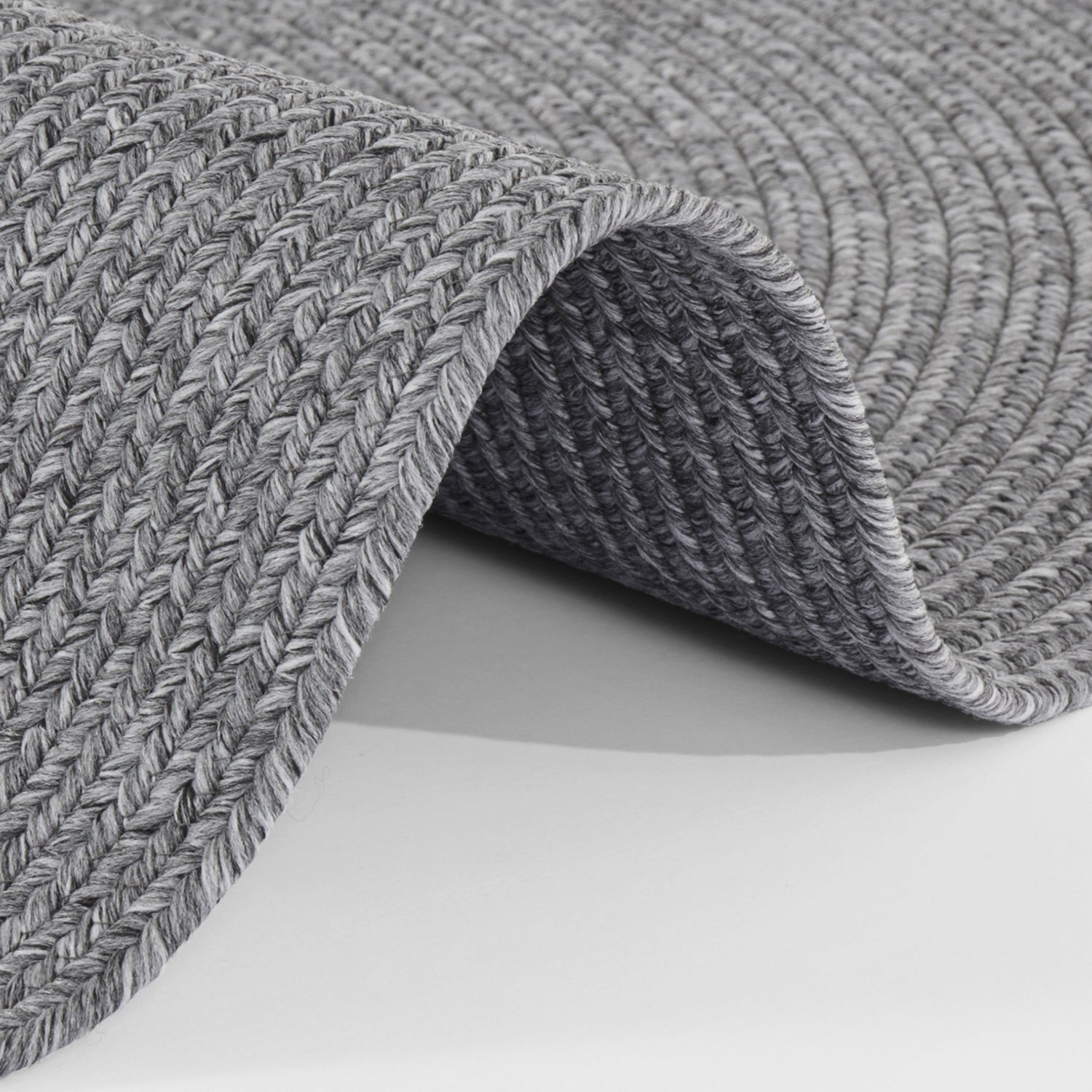 Tapis Rond aspect jute Gris – STUDIO DECO