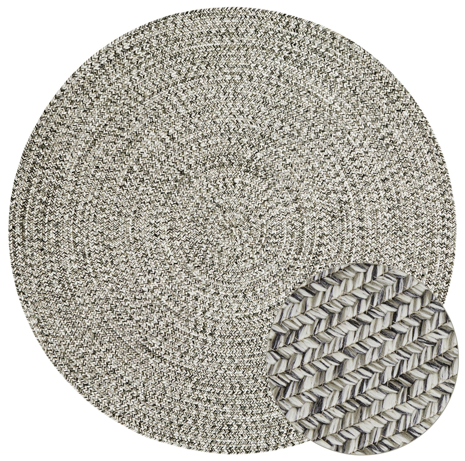 Tapis Rond aspect jute Greige – STUDIO DECO