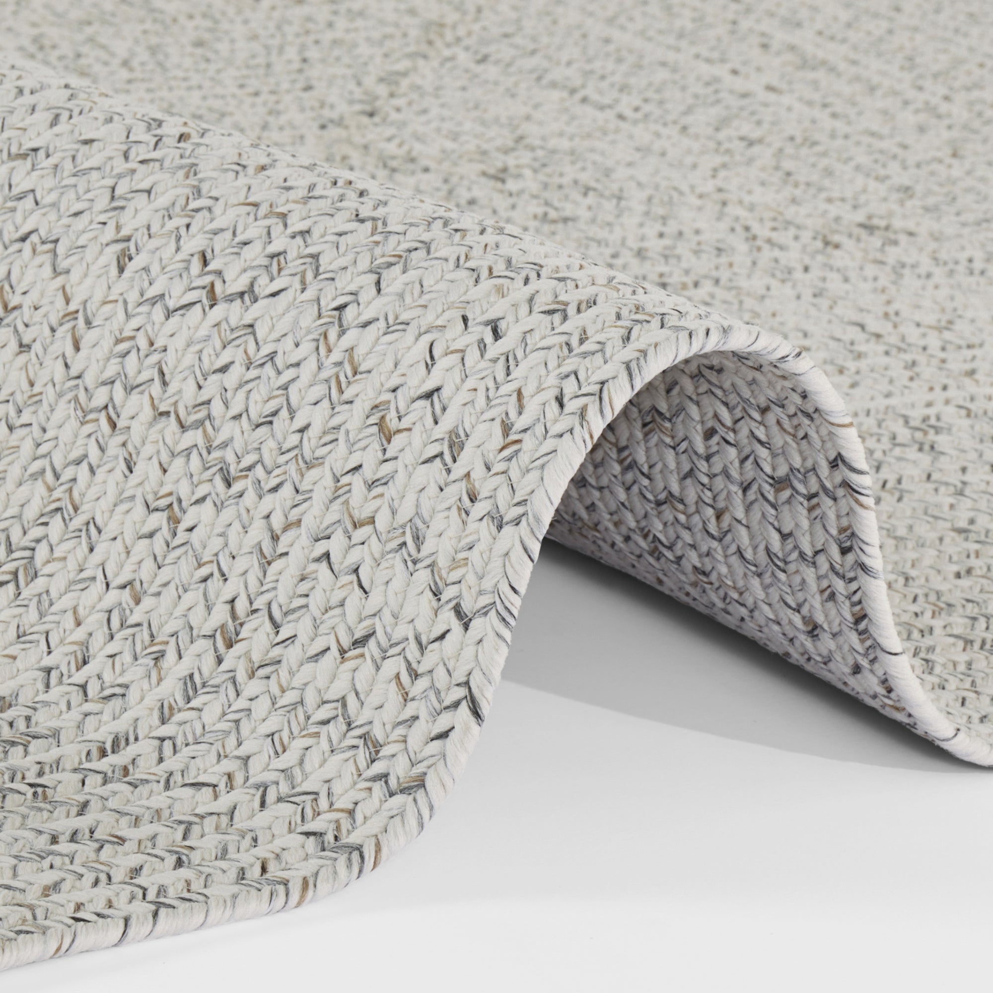 Tapis d'extérieur aspect jute ZADO Crème – STUDIO DECO