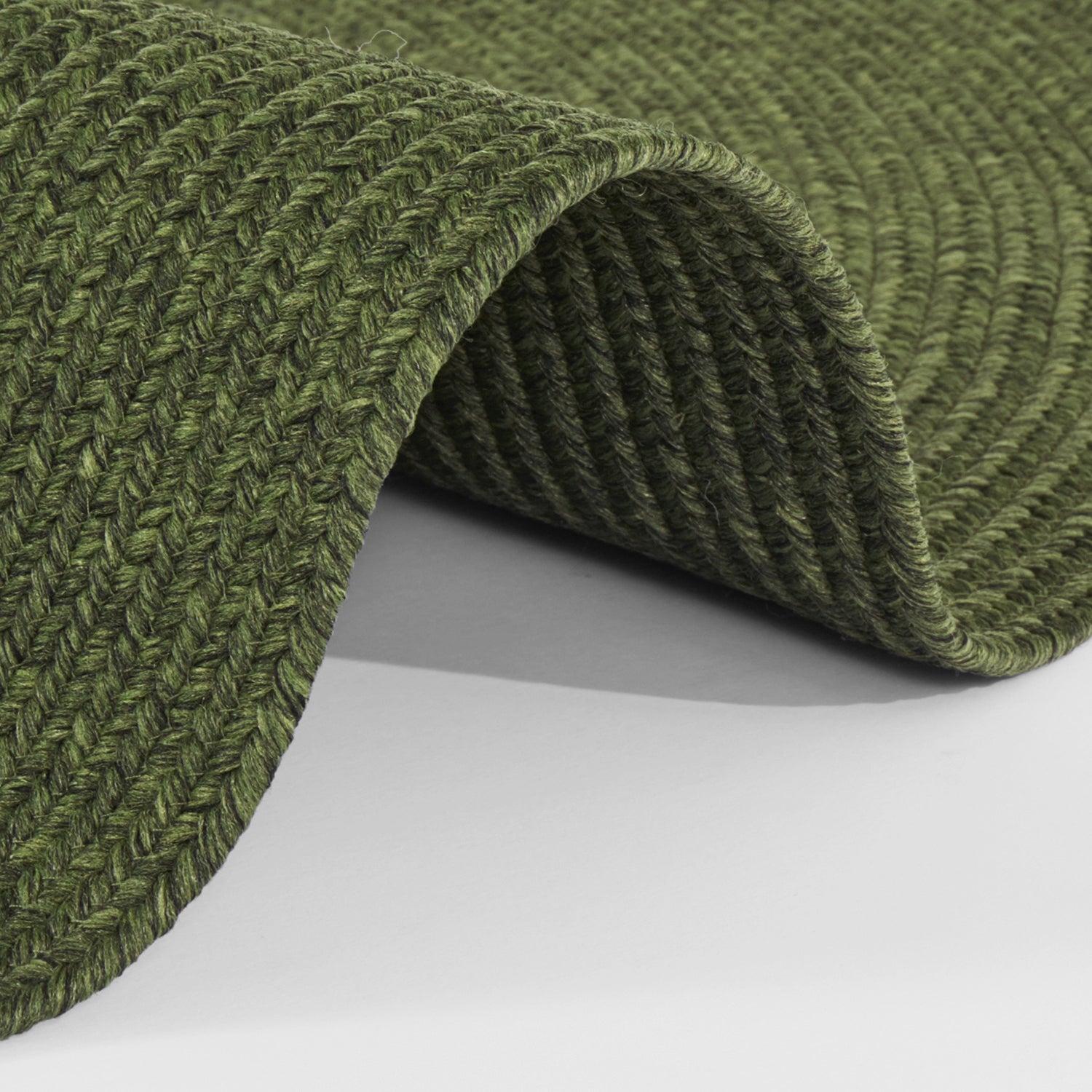 Tapis Rond aspect jute Vert – STUDIO DECO