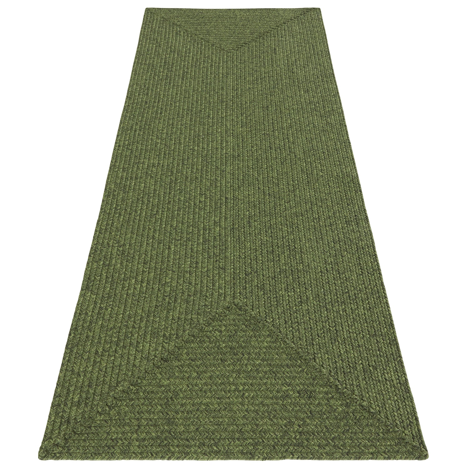 Tapis de couloir aspect jute Vert – STUDIO DECO