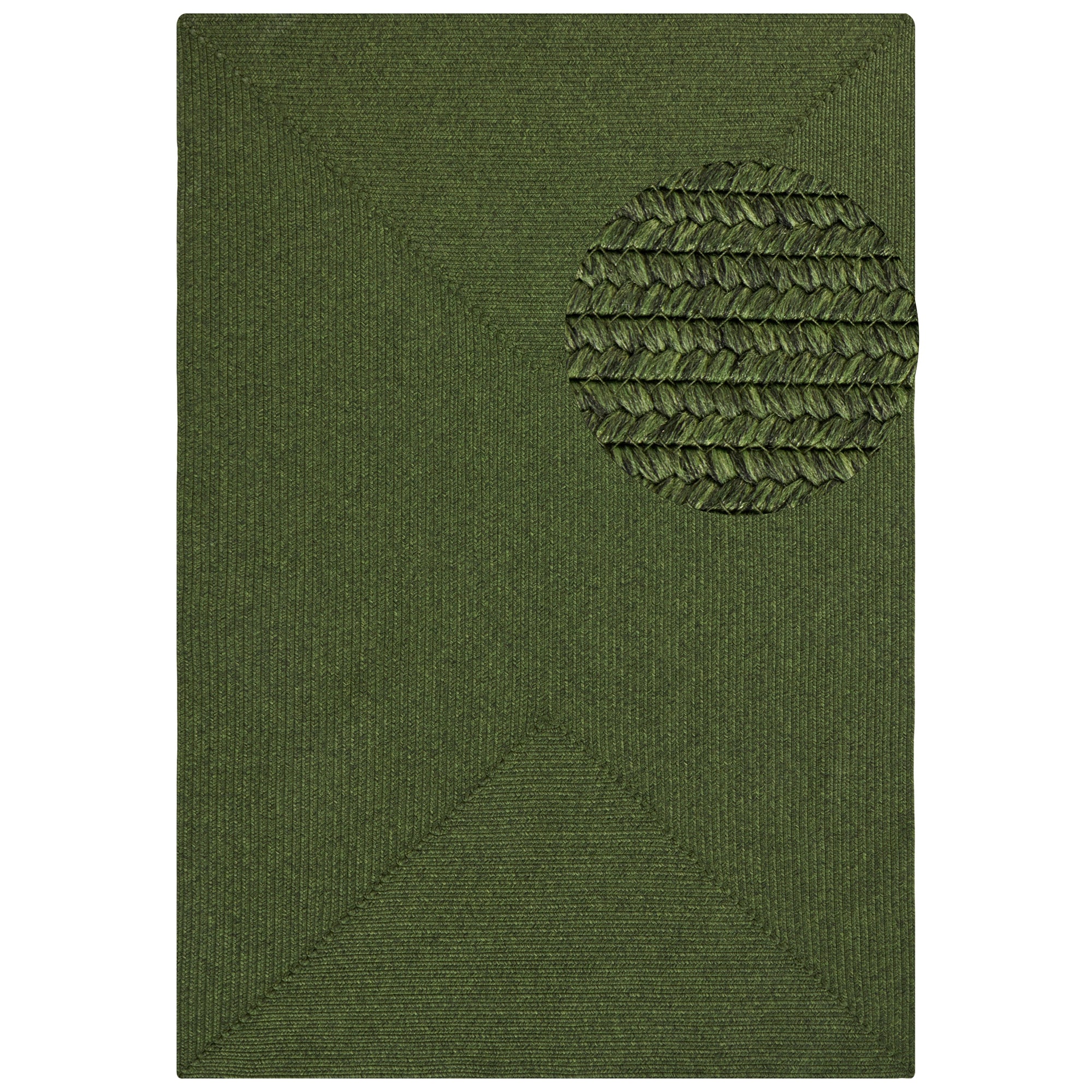 Tapis d'extérieur aspect jute ZADO Vert – STUDIO DECO