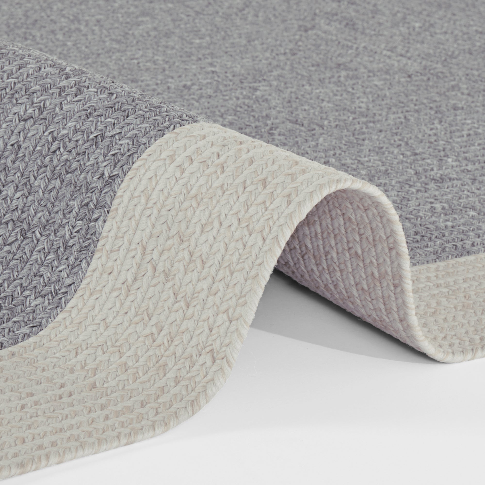 Tapis d'extérieur aspect jute ZADO Gris et Crème – STUDIO DECO